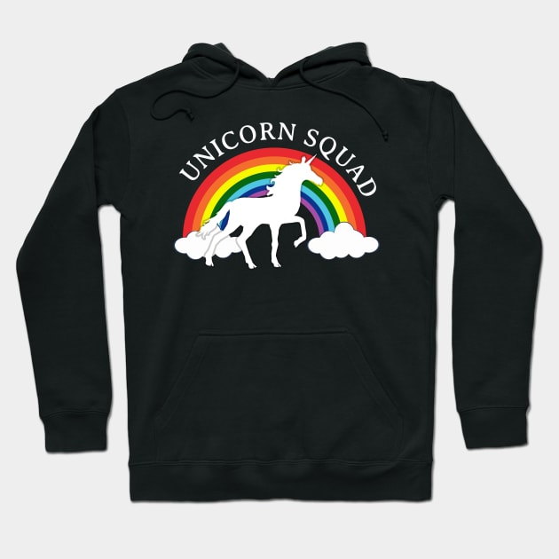 Unicorn Squad Rainbow Birthday Gift Idea Hoodie by ashiacornelia173